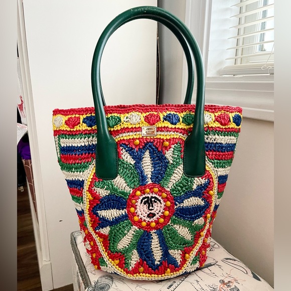 Dolce & Gabbana Raffia bucket bag - Picture 3 of 15